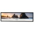 thumbnail image 1 of 28x8 Frame Black Charcoal Grey Wood Textured Picture Frame | 0.75 Inch Moulding Width | Gunmetal, 1 of 8