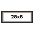 thumbnail image 1 of 28x8 Frame Black Real Wood Picture Frame Width 2.25 Inches | Interior Frame Depth 0.5 Inches |, 1 of 8