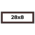 thumbnail image 1 of 28x8 Frame Brown Round Mahogany Solid Wood Picture Frame | 1.625 Inch Moulding Width | with UV, 1 of 8