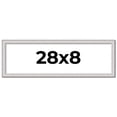 thumbnail image 1 of 28x8 Frame Silver Inner Slope Bevel Picture Frame | 1 Inch Moulding Width | 0.75 Inch Rabbet Depth, 1 of 8
