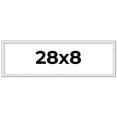 thumbnail image 1 of 28x8 Frame White Scuffed Rustic Solid Wood Picture Frame | 0.75 Inch Moulding Width| Includes UV, 1 of 8