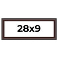 thumbnail image 1 of 28x9 Frame Brown Round Mahogany Solid Wood Picture Frame | 1.625 Inch Moulding Width | with UV, 1 of 8