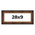 thumbnail image 1 of 28x9 Frame Brown Walnut Gold Ornate Trim Solid Wood Plein Air Picture Frame | 3 Inch Moulding Width, 1 of 8