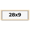 thumbnail image 1 of 28x9 Frame Natural Wood Picture Frame | 0.75 Inch Moulding Width | with UV Acrylic Plexiglass, Foam, 1 of 8