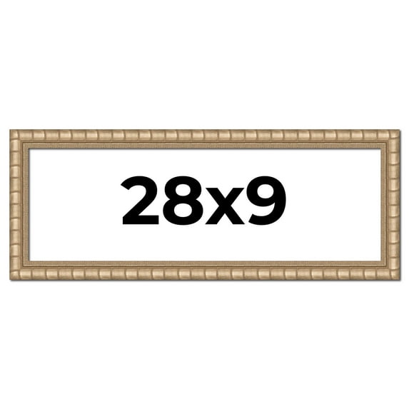 28x9 Frame Silver Real Wood Picture Frame Width 1.5 inches | Interior Frame Depth 0.5 inches |