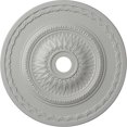thumbnail image 1 of 29 1/2"OD x 3 5/8"ID x 1 5/8"P Sunflower Ceiling Medallion (Fits Canopies up to 5 5/8"), Hand-Painted Frost, 1 of 5