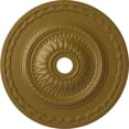 thumbnail image 1 of 29 1/2"OD x 3 5/8"ID x 1 5/8"P Sunflower Ceiling Medallion (Fits Canopies up to 5 5/8"), Hand-Painted Gold, 1 of 5