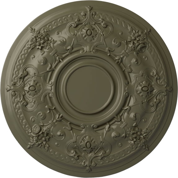 29 1/4"OD x 2"P Darnay Ceiling Medallion (Fits Canopies up to 7 1/4"), Hand-Painted Painted Turtle