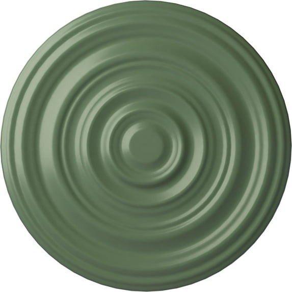 29 1/8"OD x 1 1/2"P Carton Smooth Ceiling Medallion (Fits Canopies up to 9 1/8"), Hand-Painted Athenian Green
