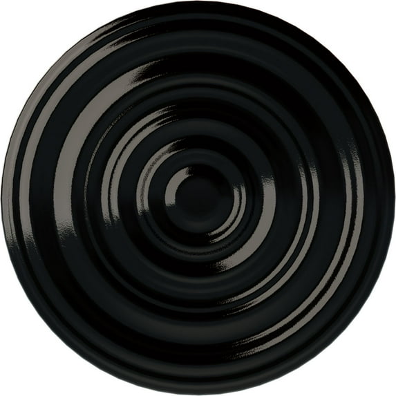 29 1/8"OD x 1 1/2"P Carton Smooth Ceiling Medallion Black Pearl Finished