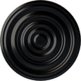 thumbnail image 1 of 29 1/8"OD x 1 1/2"P Carton Smooth Ceiling Medallion (Fits Canopies up to 9 1/8"), Hand-Painted Jet Black, 1 of 6