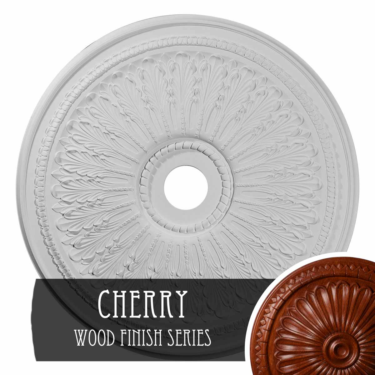 29 1/8"OD x 1 1/4"ID x 4"P Haylynn Ceiling Medallion (Fits Canopies up to 1 1/4"), Hand-Painted Cherry - image 1 of 12