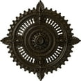 thumbnail image 1 of 29 1/8"OD x 1 1/4"ID x 4"P Haylynn Ceiling Medallion (Fits Canopies up to 1 1/4"), Hand-Painted Stone Hearth Crackle, 1 of 7