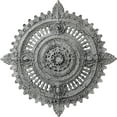 thumbnail image 1 of 29 1/8"OD x 1 1/4"ID x 4"P Haylynn Ceiling Medallion (Fits Canopies up to 1 1/4"), Hand-Painted Ultra Pure White Crackle, 1 of 7
