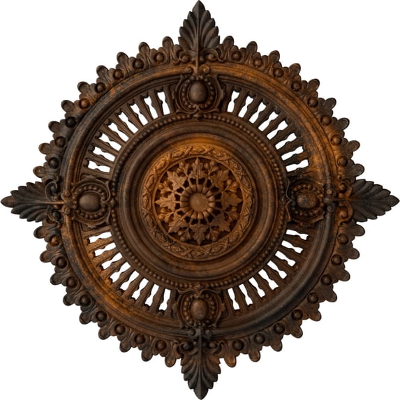 29 1/8"OD x 1 1/4"ID x 4"P Haylynn Ceiling Medallion Rust Finished