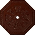 thumbnail image 1 of 29 1/8"OD x 2 1/4"ID x 1 1/8"P Spring Octagonal Ceiling Medallion (Fits Canopies up to 3"), Hand-Painted Brushed Mahogany, 1 of 6