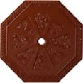thumbnail image 1 of 29 1/8"OD x 2 1/4"ID x 1 1/8"P Spring Octagonal Ceiling Medallion (Fits Canopies up to 3"), Hand-Painted Firebrick, 1 of 6