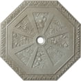thumbnail image 1 of 29 1/8"OD x 2 1/4"ID x 1 1/8"P Spring Octagonal Ceiling Medallion (Fits Canopies up to 3"), Hand-Painted Flash Gold, 1 of 6
