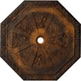 thumbnail image 1 of 29 1/8"OD x 2 1/4"ID x 1 1/8"P Spring Octagonal Ceiling Medallion (Fits Canopies up to 3"), Hand-Painted Rust, 1 of 6
