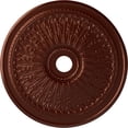 thumbnail image 1 of 29 1/8"OD x 3 5/8"ID x 1"P Oakleaf Ceiling Medallion (Fits Canopies up to 6 1/4"), Hand-Painted Antique Copper, 1 of 6