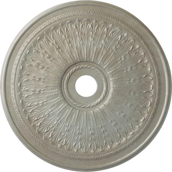 29 1/8"OD x 3 5/8"ID x 1"P Oakleaf Ceiling Medallion (Fits Canopies up to 6 1/4"), Hand-Painted Flash Gold