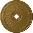 thumbnail image 1 of 29 1/8"OD x 3 5/8"ID x 1"P Oakleaf Ceiling Medallion (Fits Canopies up to 6 1/4"), Hand-Painted Gold, 1 of 6