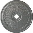 thumbnail image 1 of 29 1/8"OD x 3 5/8"ID x 1"P Oakleaf Ceiling Medallion (Fits Canopies up to 6 1/4"), Hand-Painted Silver, 1 of 6