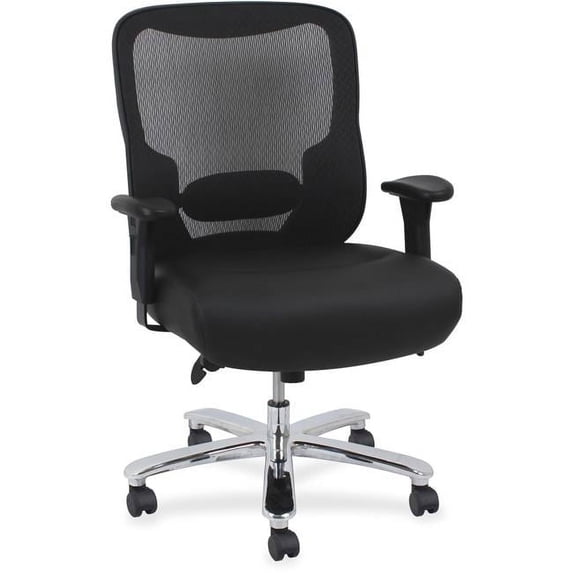 29.1 in. 400 lbs Big & Tall Mid-Back Leather High Back Task Chair