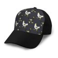 thumbnail image 1 of Yiaed Cartoon Rooster Print Baseball Cap Dad Hat Polo Style Plain Blank Adjustable Size, 1 of 5
