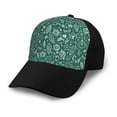 thumbnail image 1 of Yiaed Green Christmas Print Baseball Cap Dad Hat Polo Style Plain Blank Adjustable Size, 1 of 5