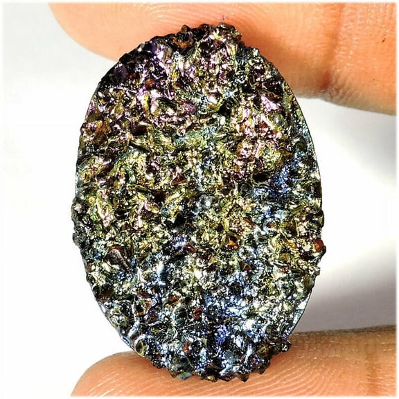 29.10Cts Wonderful Titanium Druzy Natural Oval Shape Cabochon Loose Gemstone