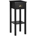 thumbnail image 1 of 29" 2-Tier Side Table with Storage, Elegant End Table for Living Room, Bedroom, Black, 1 of 9