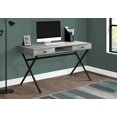 thumbnail image 1 of 29.25" Grey Reclaimed Wood Particle Board and Black Metal Computer Desk, 1 of 5