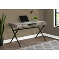 thumbnail image 1 of 29.25" Taupe Reclaimed Wood Particle Board and Black Metal Computer Desk, 1 of 6