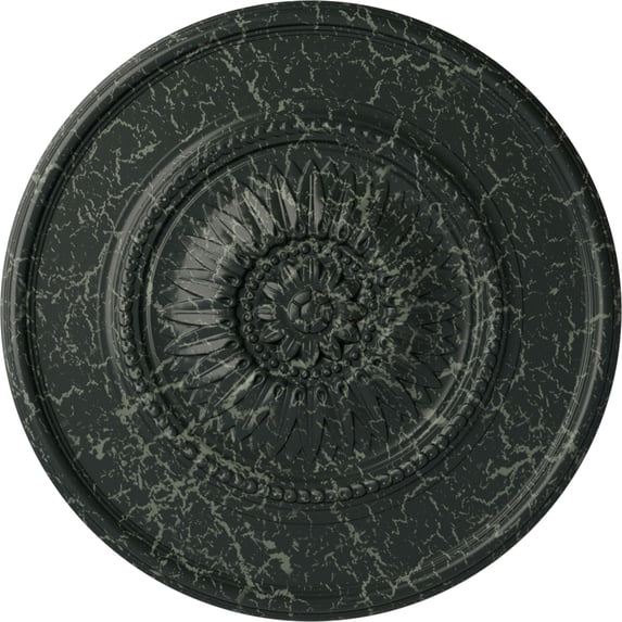 29 3/4"OD x 1 1/2"P Wigan Ceiling Medallion, Hand-Painted Painted Turtle Crackle