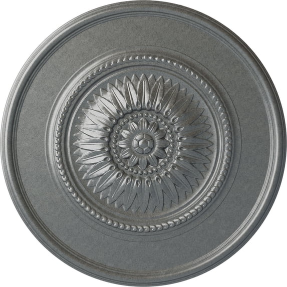 29 3/4"OD x 1 1/2"P Wigan Ceiling Medallion, Hand-Painted Platinum