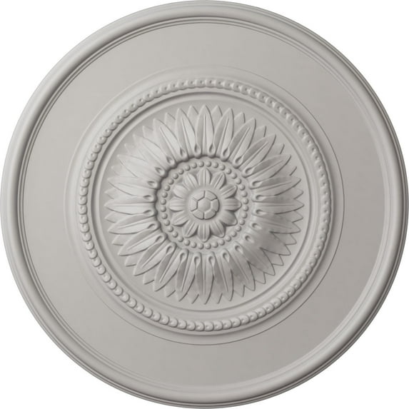 29 3/4"OD x 1 1/2"P Wigan Ceiling Medallion, Hand-Painted Ultra Pure White