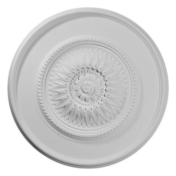 29 3/4"OD x 1 1/2"P Wigan Ceiling Medallion, Hand-Painted Walnut