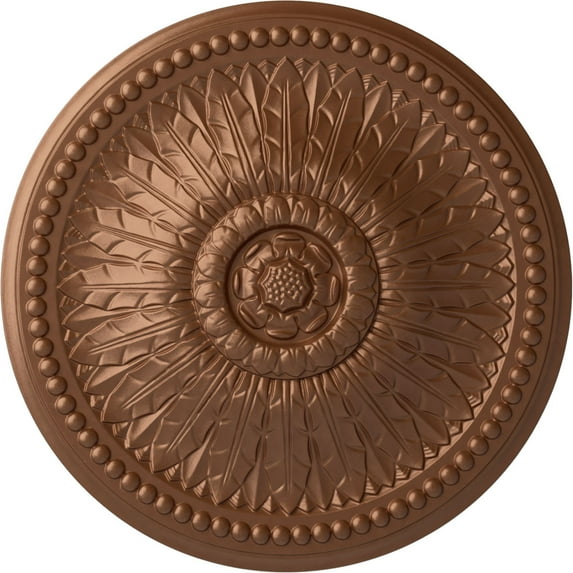 29 3/8"OD x 2 7/8"P Springtime Ceiling Medallion, Hand-Painted Polished Copper