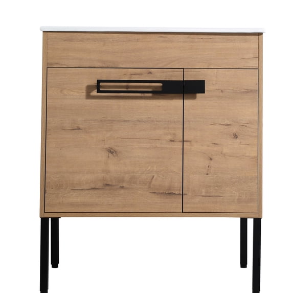 29.30 in Deep Bathroom Vanity | Soft-Closing Feature and Metal Handles | Long-Lasting and Comfortable Experience