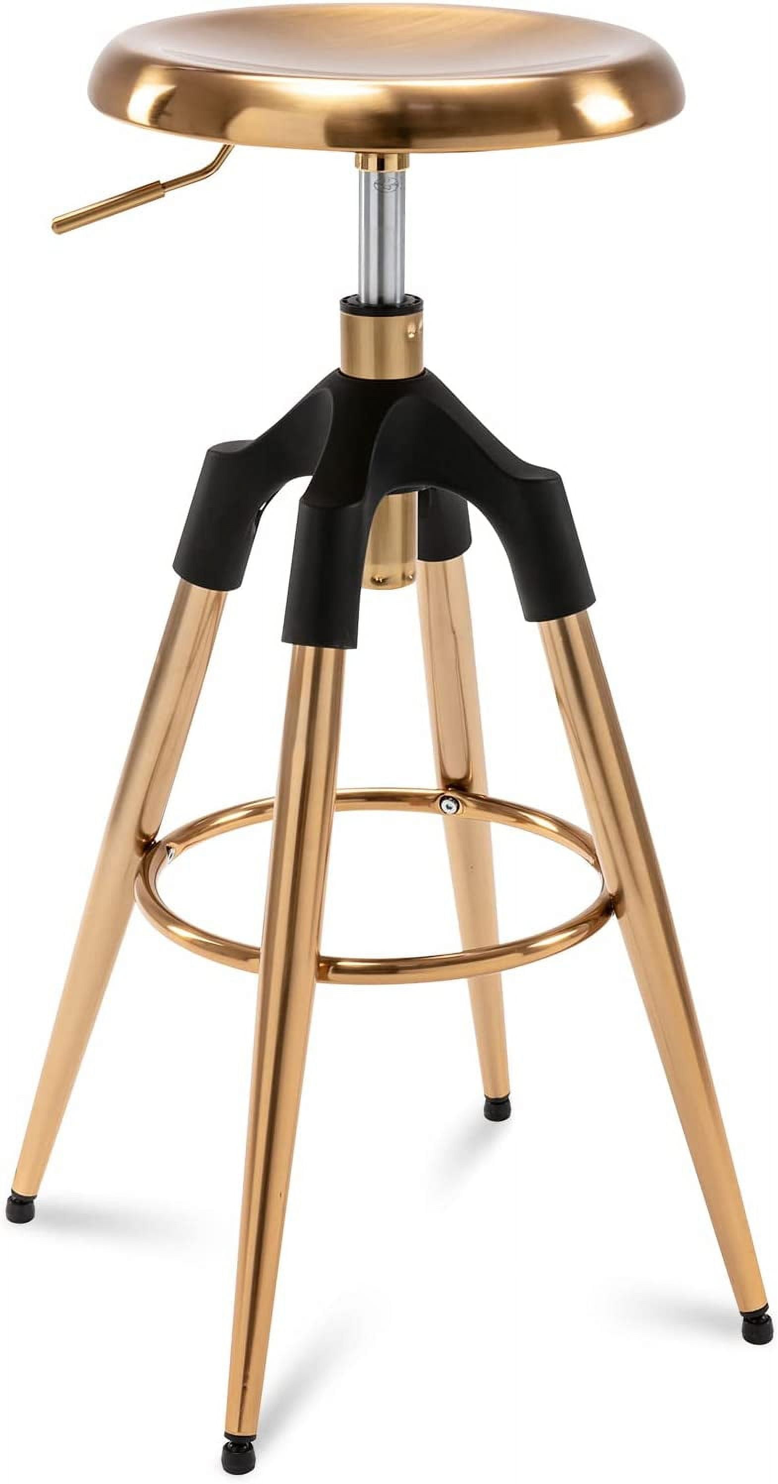 2932.5 Inch Industrial Adjustable Stool Swivel Round Seat Metal