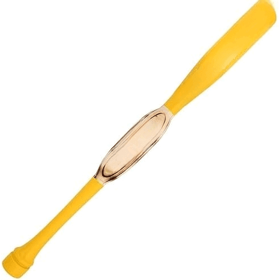 29" / 32 oz Yellow Heavy Weight Two Handed Baseball & Softball bat with Solid Pro Maple Wood for to Improve Strength, bat Speed, Overall Swing Trainer and Adult in Barrel Size 2.25 with Flame Work