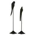 thumbnail image 1 of 29", 35"H Black Aluminum Bird Sculpture, by DecMode (2 Count), 1 of 9