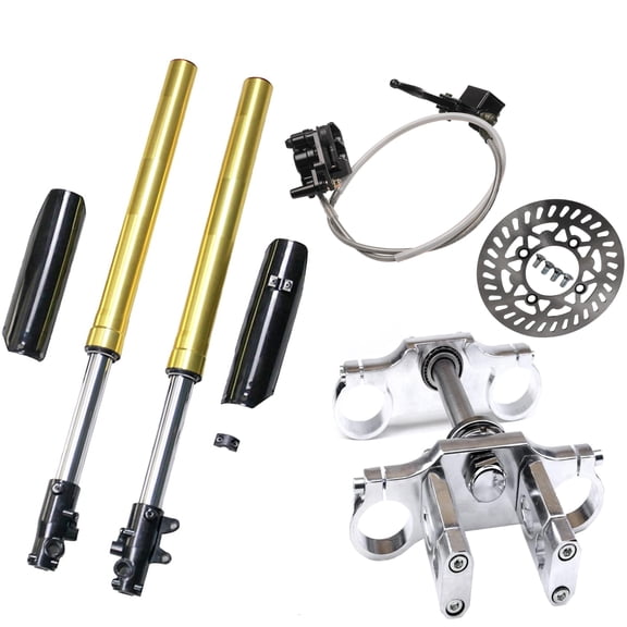 29" 45/48mm Front Forks Shock Suspension Triple Tree Clamp with 15mm Brake Disc Caliper Assembly for 110cc 125c 140cc 150cc 200cc Pit Dirt Bike Apollo SSR