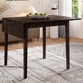 thumbnail image 1 of 29"- 45" Extendable Wood Dining Table with Rubberwood Legs for 4, Espresso(Only Table), 1 of 10