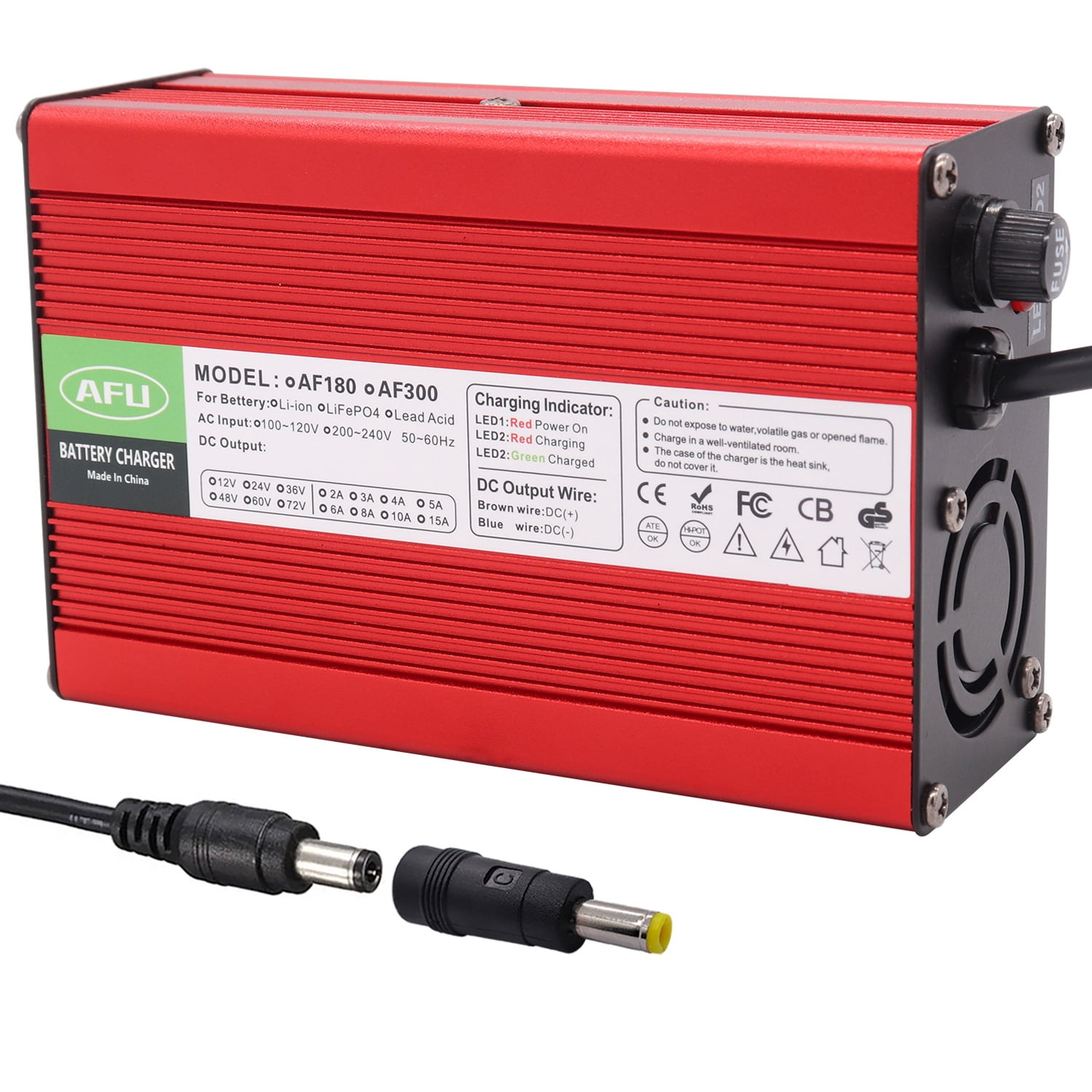 29.4V 5A Li-ion Battery Charger with Cooling Fan Output XLR Connector Use for 7S 24V Lithium Battery Pack