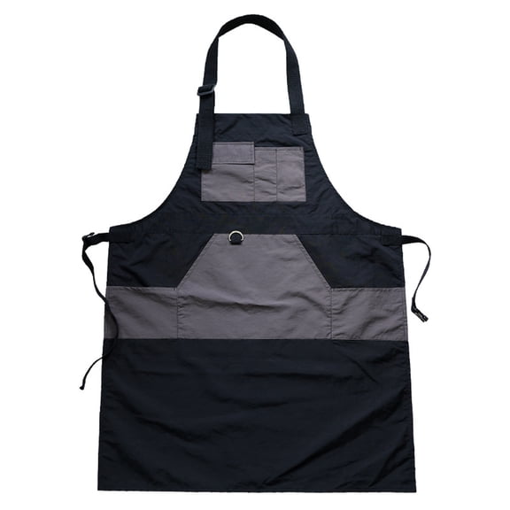 29.5*25.6 Inch Adjustable Summer Printed Apron, Unisex Thin Work Apron for BBQ Camping Kitchen, Lightweight Catering Apron for Home Cooks and Servers(Grey)