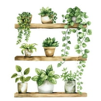 29.5 * 27cm Green Plant Decoration Wall Sticker For Bedroom And Living Room Decoration Wall Sticker