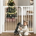 thumbnail image 1 of Baby Safety Gate, Caveen Extra Tall 36'', 29.5-46'' Wide Baby Gate Stairway and Hallway, for Ages 6 to 36 Months, White, 1 of 9