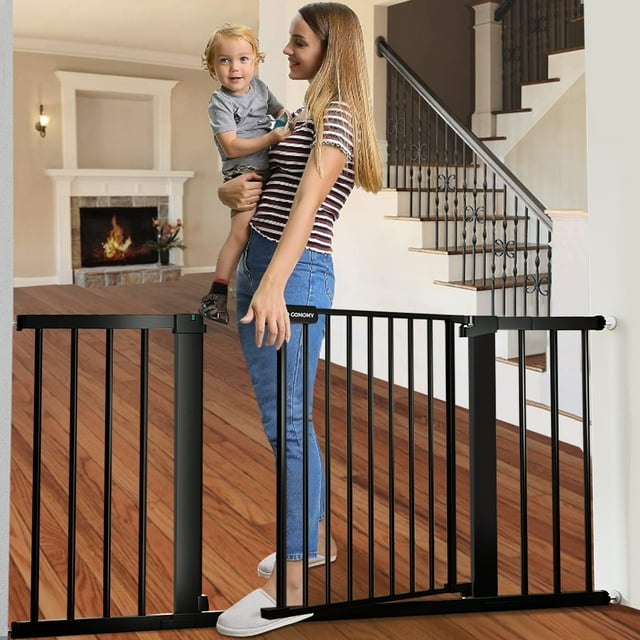 29.551.6'' Extra Wide Baby Gate, 30''H Safety Doorway Gates Pressure